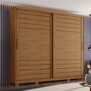 Ver imagem 2 de G. Roupa Cayman 02 Pts. Deslizantes C/ Espelho Nature - Henn