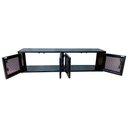 Ver imagem 7 de Rack Suspenso para Parede Estilo Industrial com 4 Portas de Chapas de Ferro Cor Preta