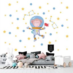 Adesivo Kit Infantil menino menina macaco astronauta - 1