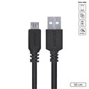 Ver imagem 1 de Cabo para Celular Smartphone Micro Usb para Usb a 2.0 50 Cm Preto - Pmuap-05