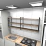 Prateleira Industrial para Cozinha - Aço Preto - 180x30x68cm - Modelo Ind32 - 1