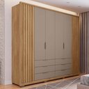 Ver imagem 1 de Guarda Roupa Casal 6 Portas Martin C01 Buriti/fendi - Mpozenato
