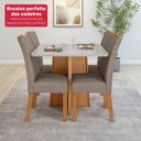 Ver imagem 5 de Mesa 0,90 Celebrare C/04 Cad.apogeu Suede Animale Amendoa Clean/off White