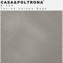 Ver imagem 5 de Poltrona Para Sala Angel Base Giratória Eiffel Preto Veludo Bege - casaepoltrona