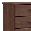 Ver imagem 3 de Cômoda para Quarto 85cm 4 Gavetas Pé Madeira Eduarda Café F07 - Mpozenato