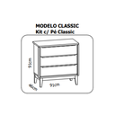 Ver mais imagens de Quarto de Bebê Berço Evolution + Guarda Roupa Classic + Cômoda 3 Gavetas Classic Areia 2 Colchão