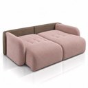 Ver imagem 3 de Sofá Cama Casal Retrátil e Reclinável 3 Lugares Bicolor Pétala / Café Uruguai 196cm