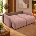 Ver imagem 7 de Sofá Cama Casal Retrátil e Reclinável 2 Lugares Bicolor Pétala / Café Uruguai 196cm