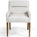 Ver imagem 2 de Cadeira para Sala Angel Base Madeira Linho Cru - Nexta Casa