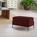 Ver imagem 2 de Puff Decorativo Status Base Preto Fosco Veludo Marsala - Nexta Casa
