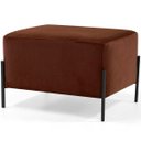Ver imagem 1 de Puff Decorativo Status Base Preto Fosco Veludo Marsala - Nexta Casa