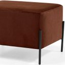 Ver imagem 7 de Puff Decorativo Status Base Preto Fosco Veludo Marsala - Nexta Casa