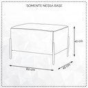 Ver imagem 5 de Puff Decorativo Status Base Preto Fosco Veludo Marsala - Nexta Casa