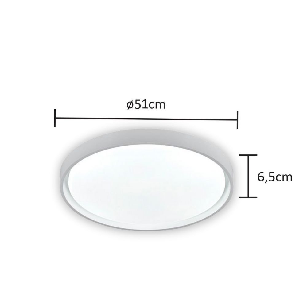 Plafon Led Moderno 48w Redondo Tipo Montana - Branco - 2