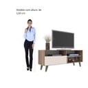 Ver imagem 4 de Rack de Tv até 55 Pol. Saragoça com 1 Porta - Nogueira / Off White