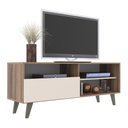 Ver imagem 2 de Rack de Tv até 55 Pol. Saragoça com 1 Porta - Nogueira / Off White