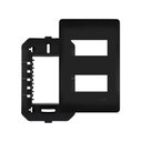 Ver imagem 1 de Placa com Suporte Fame Habitat Black 4x2 para 2 Módulos Horizontais Distanciados Preto
