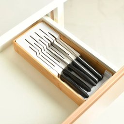 Organizador de Facas para Gaveta em Bambu ou - 1