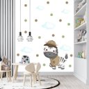Ver imagem 1 de Adesivo kit infantil zebra fofa safari