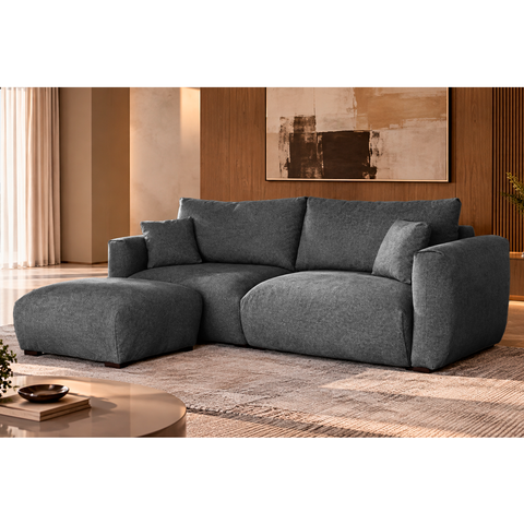 Sofá Heaven 6 Lugares, 2,70m com Puff e Assento Supermacio e Design Moderno | de Casa Decor