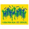 Bandeira Brasil Vem Pra Rua Amarela 30x45cm Kit 96 Unidades - 1