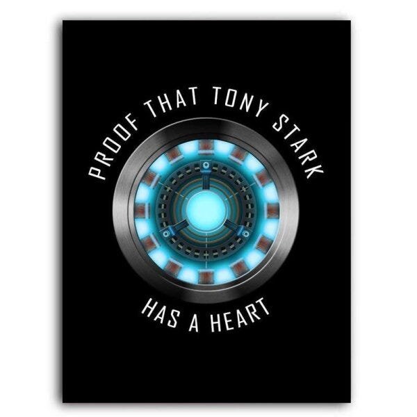 Placa Mdf 30 Cm X 20 Cm - Coração Tony Stark Homem - 1