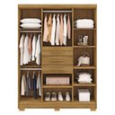 Ver imagem 2 de Guarda Roupa Casal 151 Cm 6 Portas 3 Gavetas 10020 Vlr Nature