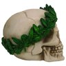Cranio Caveira Cannabis Erva Decorativo Resina - 3