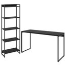 Ver imagem 1 de Kit Escritório Estante Areta 5 Prateleiras com Mesa Industrial Aspen 135cm C01 Onix - Lyam Decor