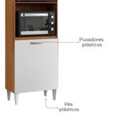 Ver imagem 5 de Cozinha Compacta 6 Portas 250 Cm Mdp Atenas Armoveis - Cinamomo Branco
