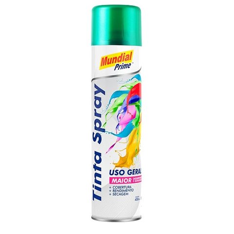 Tinta Spray Metálica Verde 400ml - MUNDIAL PRIME