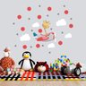 Adesivo Kit Infantil menina menino girafa animal avião - 1