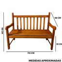 Ver mais imagens de Banco de Jardim Namoradeira de Madeira 2 Lugares com Verniz