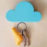 Nuvem Azul Magnética Porta Chave Chaveiro Parede Adesivo - 2
