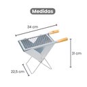 Ver imagem 5 de Churrasqueira Mini Toscana Galvanizada Alça de Madeira - Gudim