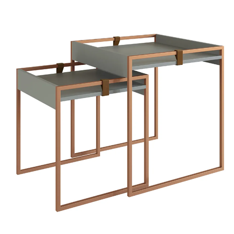 Conjunto Mesa Lateral Columbia - Verde Mettamobili