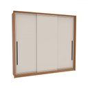 Ver imagem 2 de Guarda-roupa Casal Valência 3 Portas 4 Gavetas Freijó/creme - Politorno