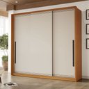 Ver imagem 1 de Guarda-roupa Casal Valência 3 Portas 4 Gavetas Freijó/creme - Politorno