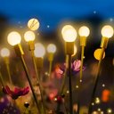 Ver imagem 1 de Pisca Solar de Bolinhas Jardim 12 Lâmpadas Amarelo Leds 60cm