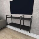 Ver imagem 1 de Rack Estilo Industrial Aço Cor Preto Prateleiras 30cm Cor Preto Modelo Ind21Prk