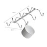 Suporte 8 Ganchos de Xícaras Aéreo Caneca Pendurar + Fixação Cor:Cromado - 2