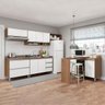 Armário Cozinha Modulada Sabrina Branca com Bancada 6 Pçs MDP - 1
