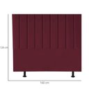 Ver imagem 3 de Cabeceira Cama Casal Queen Size 160cm Luna Suede e Frame Bordô