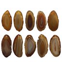 Ver imagem 1 de Chapinhas De Ágatas Naturais C/furo (4 A 7 Cm) - 10 Unid