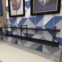 Ver imagem 1 de Aparador Industrial - Aço Preto - 180x30x40cm - MDF Preto - Modelo Ind39Papr