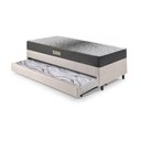 Ver imagem 4 de Bicama Box Solteiro Courino Linho 88x188x28 Cm com Colchão Dual Firm Espuma Ecoflex