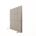 Ver imagem 6 de Cabeceira Solteiro 102cm Bouclé Estofada Design Moderno para Quarto Linea