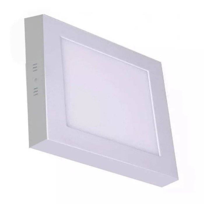 Painel Led Sobrepor 12W Quadrado Branco Frio Bivolt - 2