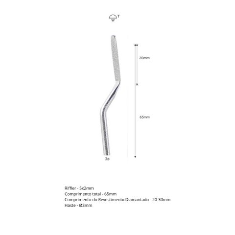 Lima Diamantada Riffler para Lapidadora - #200 - MBF-903