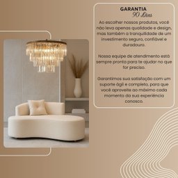 Namoradeira Orgânica Feijão Bouclé Off-white Sofá Curvo 2 Lugares - 6